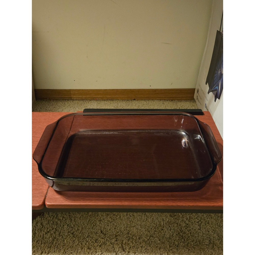 Vintage Pyrex Vision Amethyst Purple Glass Bakeware 3 Piece-13x9 Dish and Bowls